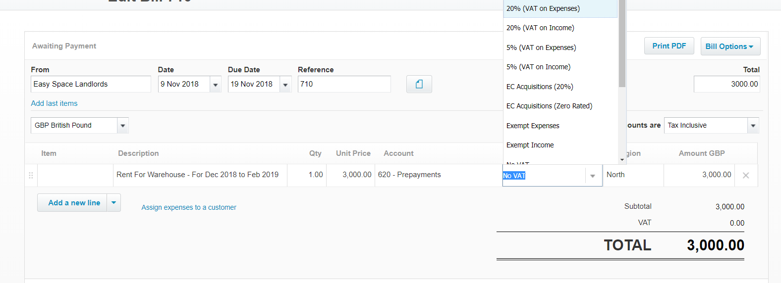 Xero Invoice 2
