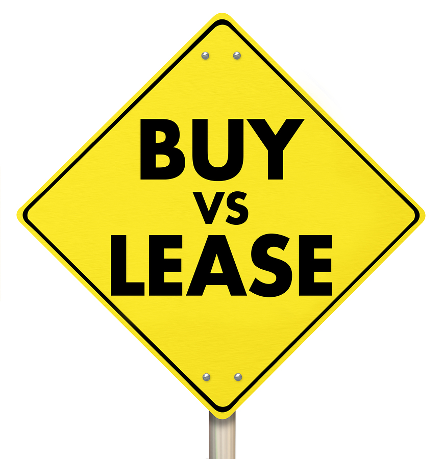Buy Vs Lease Yield Sign Purchase Options Home Car 3d Illustratio